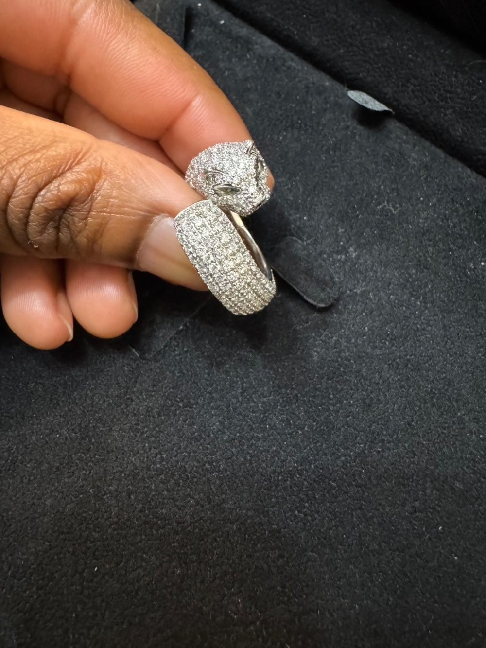 Moissanite Ring size 11 partially adjustable - Picture 3 of 4
